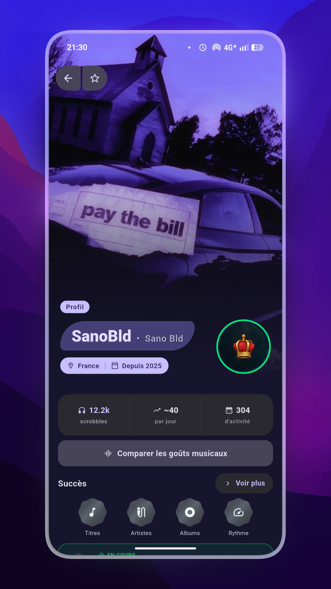 Profil d'un ami LastStats