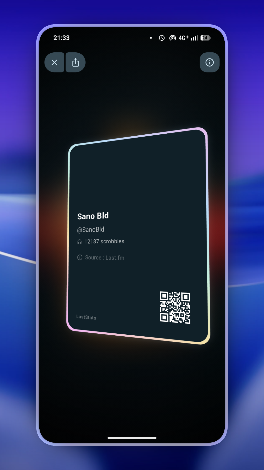 Carte de profil LastStats
